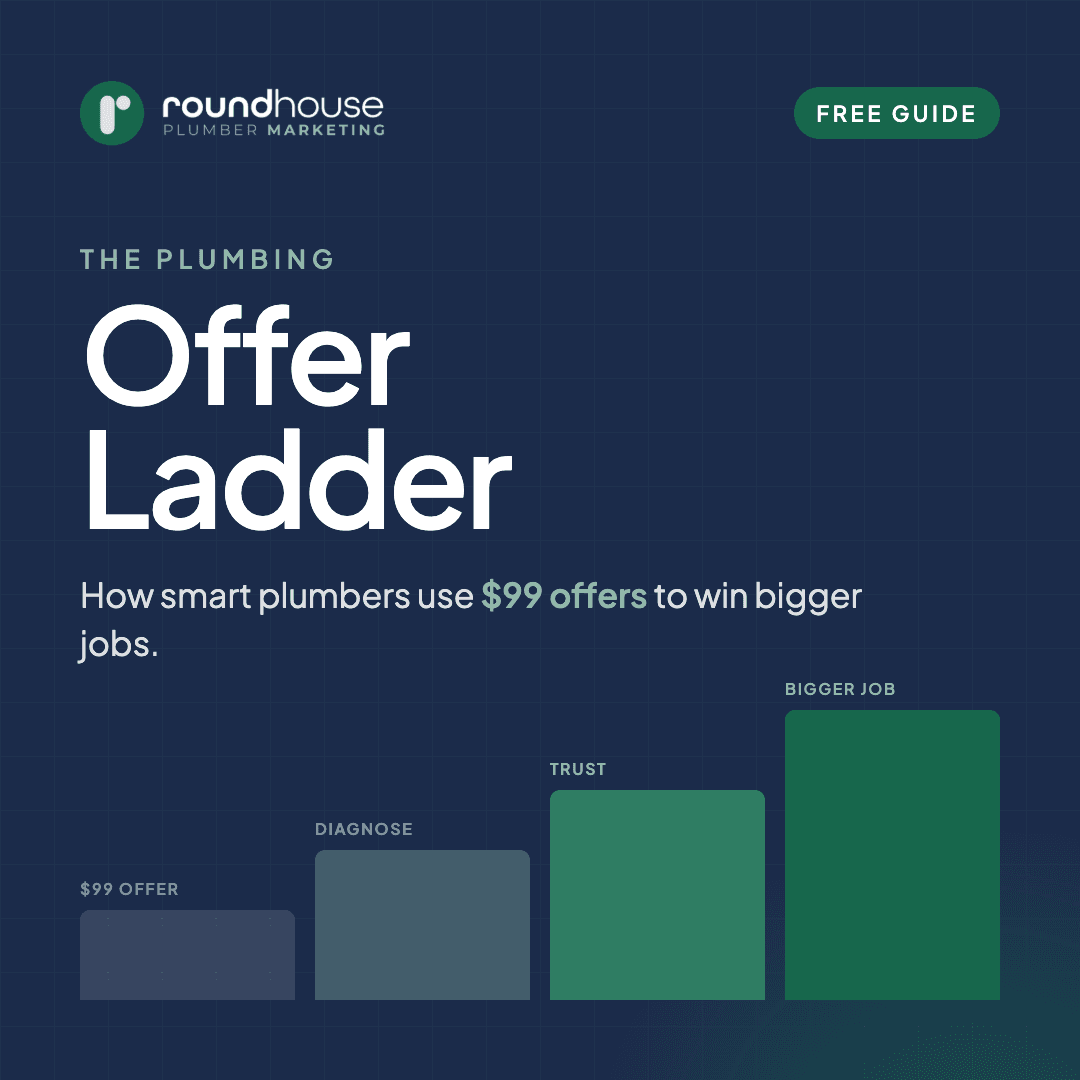 The Plumbing Offer Ladder — free guide: how smart plumbers use $99 offers to win bigger jobs
